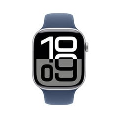 Apple Watch Series 10 GPS + Cellular 46mm Silver Aluminium Case with Denim Sport Band - M/L MWY13ET/A цена и информация | Смарт-часы (smartwatch) | 220.lv