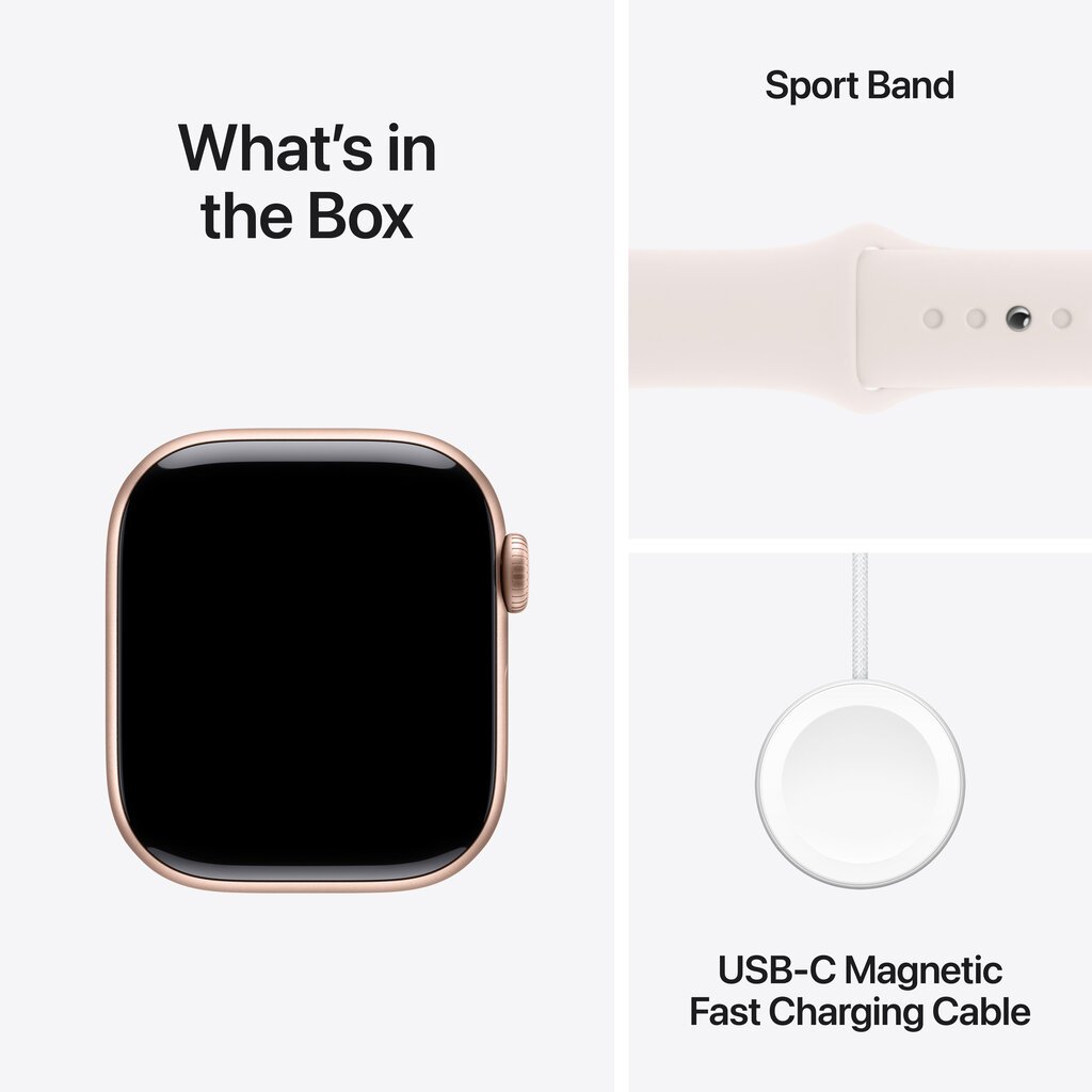 Apple Watch Series 10 GPS + Cellular 42mm Rose Gold Aluminium Case with Light Blush Sport Band - M/L MWXA3ET/A cena un informācija | Viedpulksteņi (smartwatch) | 220.lv