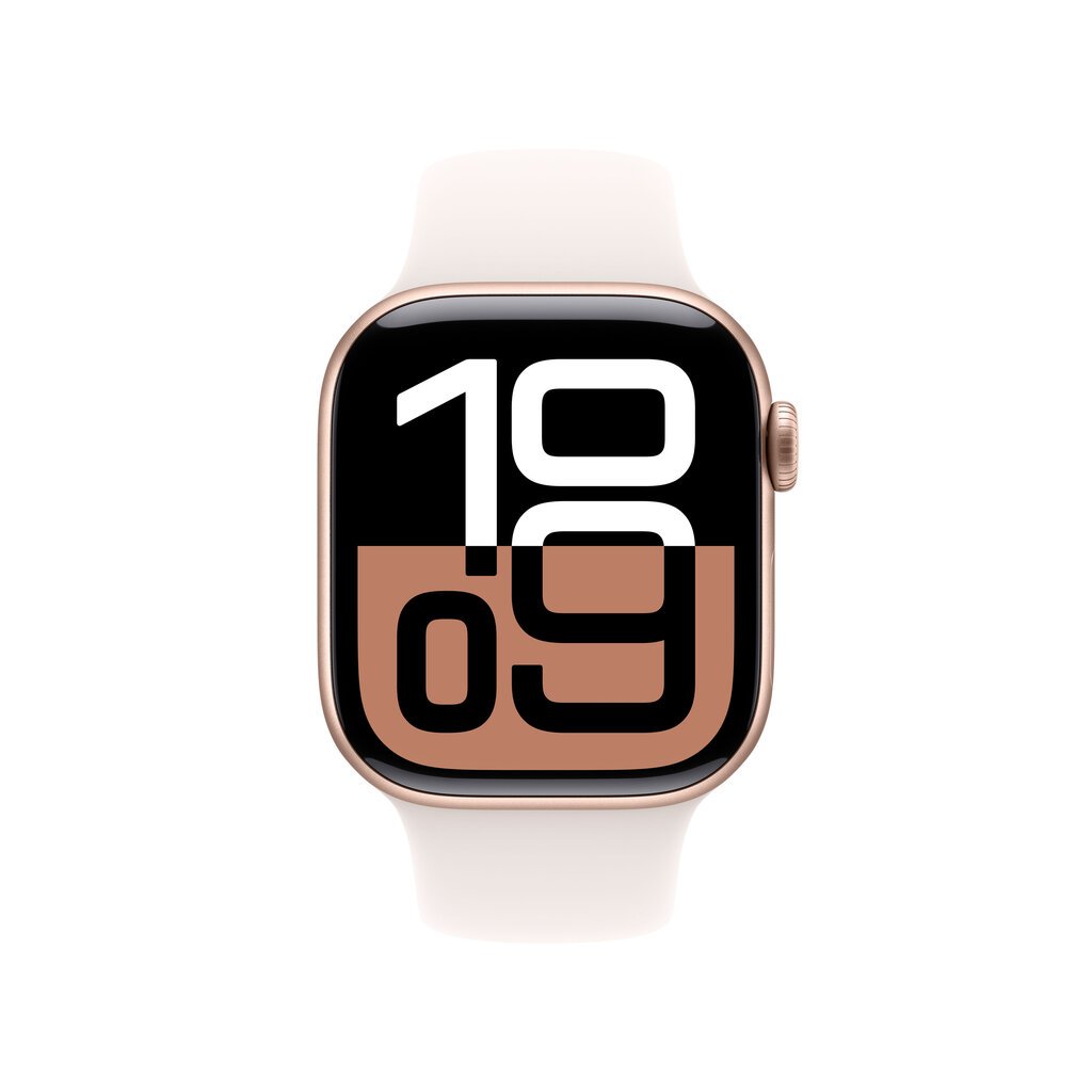 Apple Watch Series 10 GPS + Cellular 42mm Rose Gold Aluminium Case with Light Blush Sport Band - M/L MWXA3ET/A cena un informācija | Viedpulksteņi (smartwatch) | 220.lv