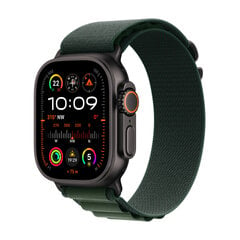 Apple Watch Ultra 2 GPS + Cellular 49mm Black Titanium Case with Dark Green Alpine Loop - Medium MX4R3UL/A цена и информация | Смарт-часы (smartwatch) | 220.lv