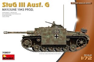 Līmējošais modelis MiniArt 72107 StuG III Ausf. G May/June 1943 Prod. 1/72 cena un informācija | Līmējamie modeļi | 220.lv