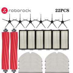 Roborock Q7 Max, Q7 Max+, Q7 Plus, T8 Hepa Filter robotu putekļu sūcēju rezerves daļas Galvenās sānu sukas Mop auduma putekļu maisiņš цена и информация | Принадлежности для пылесосов | 220.lv