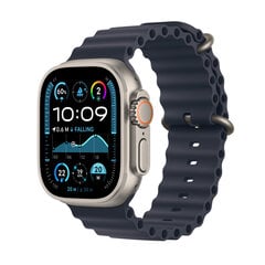 Apple Watch Ultra 2 GPS + Cellular 49mm Natural Titanium Case with Navy Ocean Band MX4D3UL/A цена и информация | Смарт-часы (smartwatch) | 220.lv