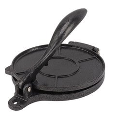 Tortilla Press Alumīnija sakausējuma Manuāls Tortilla Maker Presēšanas rīks picas pīrāgu pīrādziņu pagatavošanai 16cm Melns cena un informācija | Virtuves piederumi | 220.lv