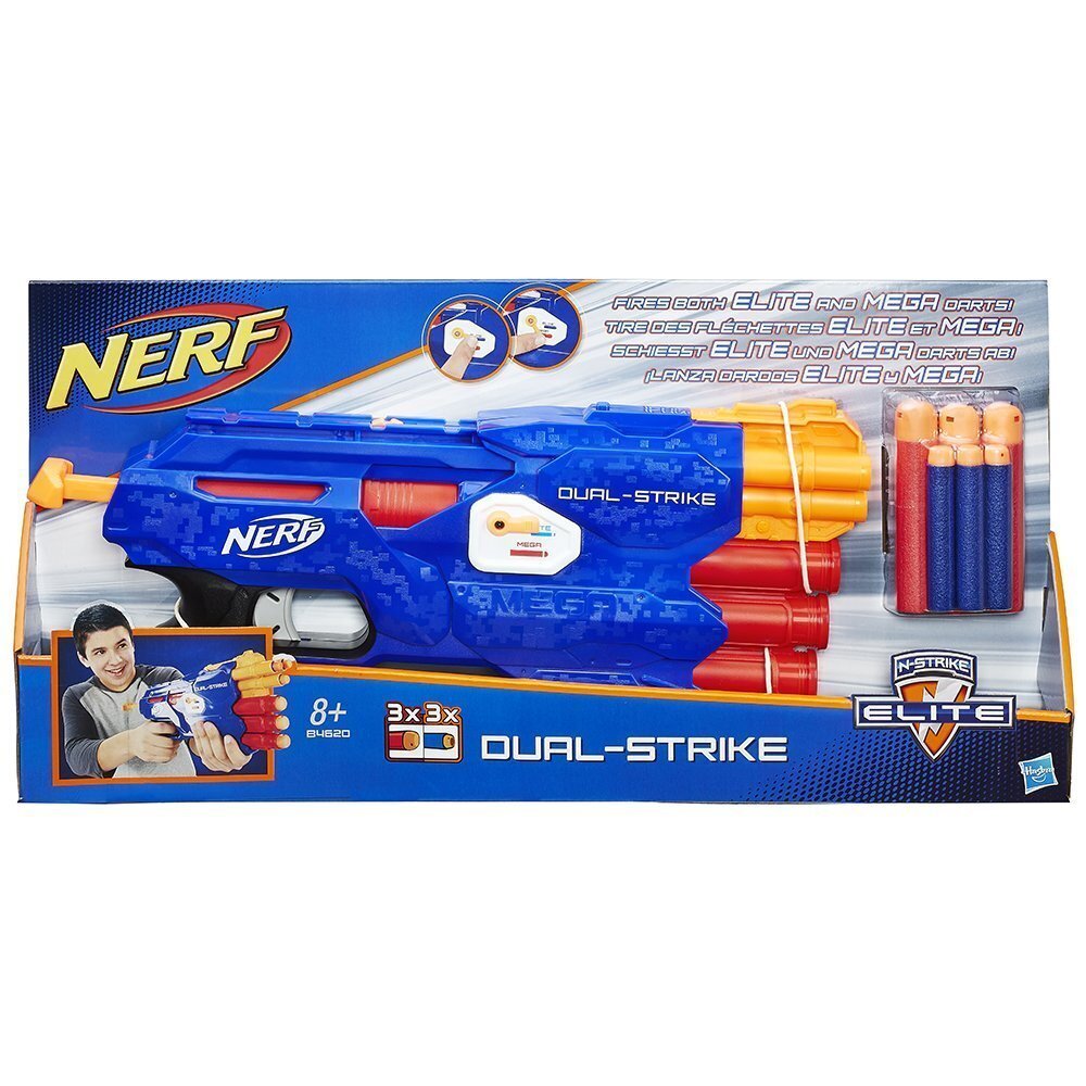 Nerf N-Strike Elite Rotaļu ierocis Dual Strike cena un informācija | Rotaļlietas zēniem | 220.lv