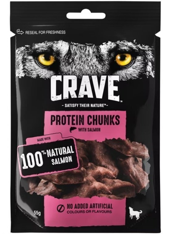 Crave ar lasi, 6x55 g cena un informācija | Gardumi suņiem | 220.lv