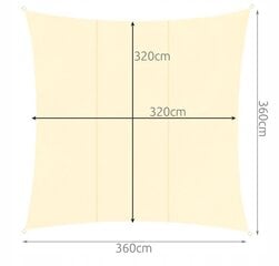 Vēja saulessargs, Gardlov M-23165 3,6x3,6 m cena un informācija | Saulessargi, markīzes un statīvi | 220.lv