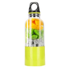 500 ml elektriskā sulu spiedes krūze pārnēsājama dārzeņu augļu sulas automāts automātiskais rīks USB uzlādējams smūtiju blenderis pudeleFruit Green 500 ml cena un informācija | Sulu spiedes | 220.lv