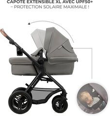 Спортивная коляска Kinderkraft Moov 2 Air 3in1, Light Grey цена и информация | Коляски | 220.lv