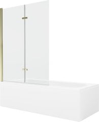 Vonia Mexen Vega su apdaila ir stiklo sienele, 180x80 cm + 120 cm (II), White+Gold/Transparent цена и информация | Ванны | 220.lv