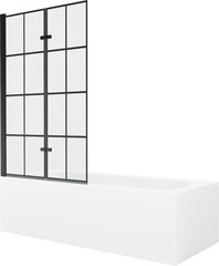 Vanna Mexen Vega ar apdari un stikla sienu, 170x70 cm + 100 cm (II), White+Black režģis cena un informācija | Vannas | 220.lv