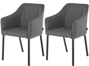 2-jų ēdamistabas krēslu komplekts Jaxon armchair 2 pack - Anthracite fabric 5989413 cena un informācija | Virtuves un ēdamistabas krēsli | 220.lv