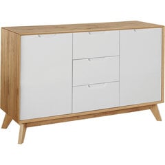 Komoda Sideboard, balta/ruda cena un informācija | Virtuves komplekti | 220.lv