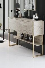 Konsole Luxe Travertine, zelta cena un informācija | Konsoles galdiņi | 220.lv