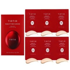 TIRTIR Mask Fit Red Cushion 6 Shade Trial Kit (13C, 13N, 15C, 17C, 17N, 17W) - paraugu komplekts, kurā ir 6 toņi цена и информация | Пудры, базы под макияж | 220.lv