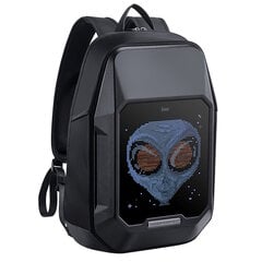 Divoom Cyber Bag Premium Laikapstākļu izturīga soma ar Led Pixel Art Displeju & App vadību Melna cena un informācija | Pārgājienu un ceļojumu mugursomas | 220.lv