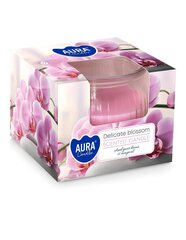 Aura smaržīgā svece Delicate Blossom 80 g cena un informācija | Sveces un svečturi | 220.lv