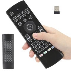 CP MX3-ML Universālais viedais TV / PC pults bezvadu ar klaviatūru / IR pults / LED apgaismojums / USB melns cena un informācija | Televizoru un Smart TV aksesuāri | 220.lv