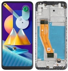 Oriģināls LCD + skārienjūtīgais displejs Samsung SM-M115F M11 IPS (atjaunots) Rāmis melns cena un informācija | Telefonu rezerves daļas un instrumenti to remontam | 220.lv