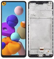 LCD + skārienjūtīgais displejs Samsung SM-A217 Galaxy A21s A217 Incell Frame Black cena un informācija | Telefonu rezerves daļas un instrumenti to remontam | 220.lv