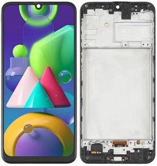 LCD + skārienekrāns Samsung SM-M215 Galaxy M21 M30 M30s M31 (OLED) Rāmis melns cena un informācija | Telefonu rezerves daļas un instrumenti to remontam | 220.lv