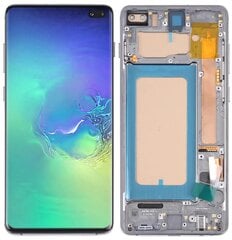 LCD + skārienjūtīgais displejs Samsung Galaxy S10 PLUS G975 G975F Incell Frame Silver S10+ cena un informācija | Telefonu rezerves daļas un instrumenti to remontam | 220.lv