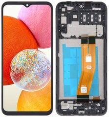 Oriģināls LCD + skārienjūtīgais displejs Samsung Galaxy A14 SM-A145 4G (Refurbished) Frame black cena un informācija | Telefonu rezerves daļas un instrumenti to remontam | 220.lv