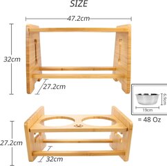 Миски для собак с регулируемой подставкой Elevated цена и информация | Миски, ящики для корма | 220.lv