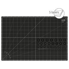 Komplekts-Paliktnis piegriešanai ar aksesuāriem 90x60 cm-melns cena un informācija | Šūšanas piederumi | 220.lv