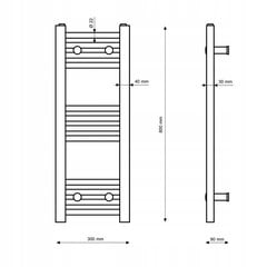 Granitan vannas istabas radiators 30x80cm Breno cena un informācija | Dvieļu žāvētāji | 220.lv