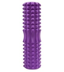 Jogas masāžas veltnis Sanro KP-245 PVC, 14x45 cm, violets cena un informācija | Masāžas piederumi | 220.lv