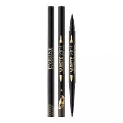 Acu laineris + zīmulis Eveline Cosmetics Variete 2in1 Ultra Black Eyeliner, 1.1ml cena un informācija | Acu ēnas, skropstu tušas, zīmuļi, serumi | 220.lv