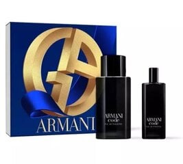 Komplekts Giorgio Armani Code vīriešiem: tualetes ūdens EDT, 75 ml + tualetes ūdens EDT, 15 ml cena un informācija | Vīriešu smaržas | 220.lv