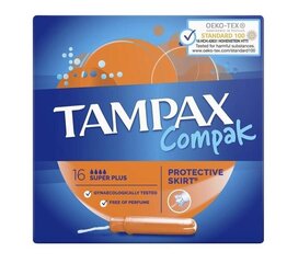 Higiēniskie tamponi Tampax, 16 gab. cena un informācija | Tamponi, higiēniskās paketes, ieliktnīši | 220.lv