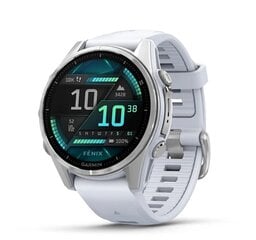 Garmin fēnix® 8 – 43mm AMOLED Silver with Whitestone silicone band cena un informācija | Viedpulksteņi (smartwatch) | 220.lv