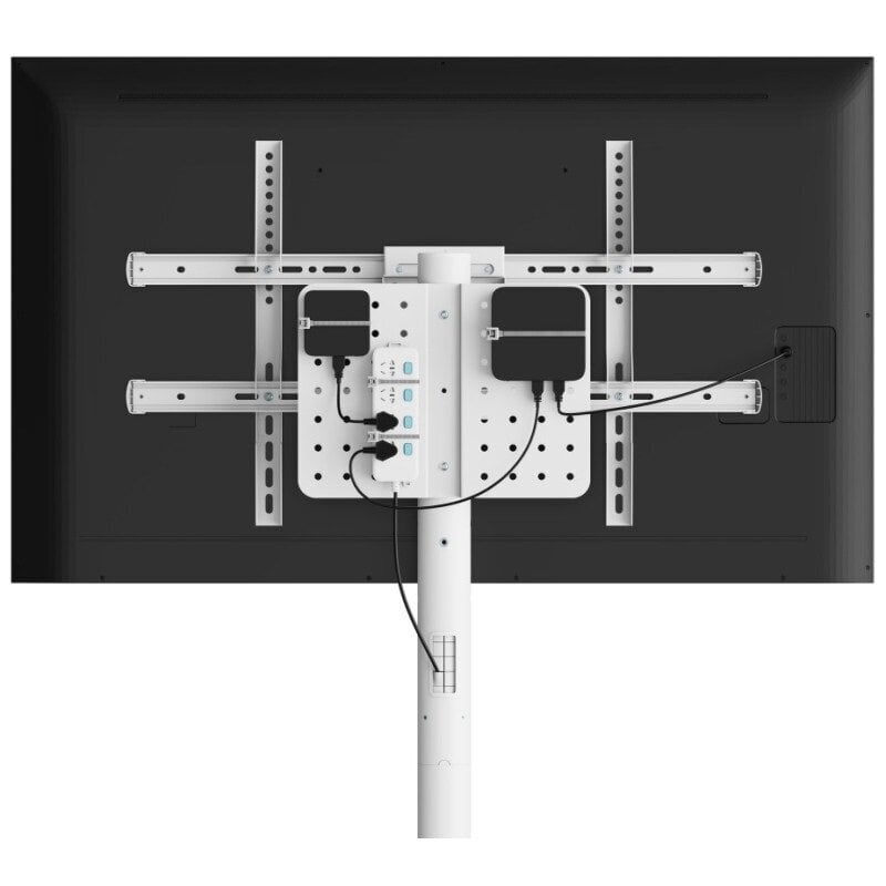 Mobilais TV statīvs 37-86" līdz 50 kg regulējams ar plauktu un AV turētāju cena un informācija | TV kronšteini | 220.lv