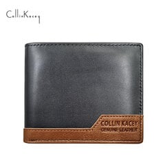 Vīriešu maks Cattlehide Card Bag Short Silver Bag Multi Card Slots Wallet Melns cena un informācija | Vīriešu maki, karšu maki | 220.lv