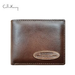 Vīriešu maks Cattlehide Card Bag Short Silver Bag Multi Card Slots Wallet Coffee cena un informācija | Vīriešu maki, karšu maki | 220.lv