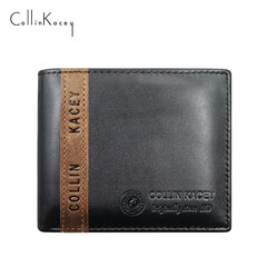 Vīriešu maks Cattlehide Card Bag Short Silver Bag Multi Card Slots Wallet Melns cena un informācija | Vīriešu maki, karšu maki | 220.lv