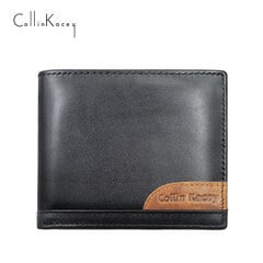 Vīriešu maks Cattlehide Card Bag Short Silver Bag Multi Card Slots Wallet Melns cena un informācija | Vīriešu maki, karšu maki | 220.lv