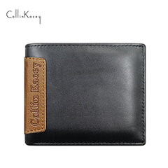 Vīriešu maks Cattlehide Card Bag Short Silver Bag Multi Card Slots Wallet Melns cena un informācija | Vīriešu maki, karšu maki | 220.lv