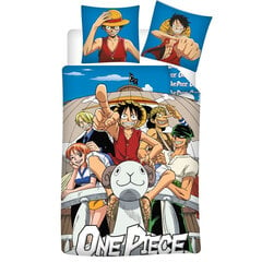 One Piece gultas pārklājs 140×200 cm, 65×65 cm cena un informācija | Bērnu gultas veļa | 220.lv