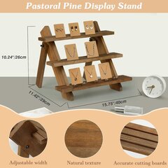 Koka juvelierizstrādājumu statīvs, 3 līmeņi cena un informācija | Interjera priekšmeti | 220.lv