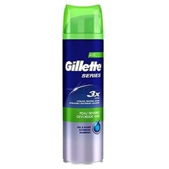 Skūšanas gēls Gillette Series Gel Sensitive Skin 200ml cena un informācija | Skūšanās piederumi, kosmētika | 220.lv