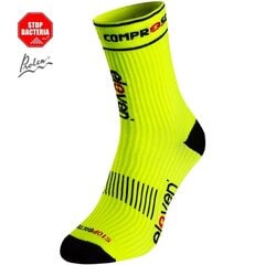 Компрессионные носки Eleven Sportswear SUURI COMPRESS FLUO, желтые цена и информация | Мужские носки, чёрные | 220.lv