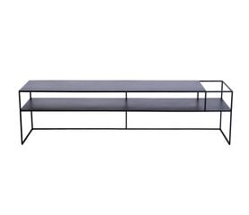 RTV tabula SENSO FLOWER METAL 170x45 P - melna cena un informācija | TV galdiņi | 220.lv