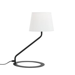 Настольная лампа SHADE LAMP - абажур белый ножка черная цена и информация | Настольные лампы | 220.lv