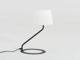 Galda lampa SHADE LAMP - abažūrs balta kāja melna kāja melna cena un informācija | Galda lampas | 220.lv