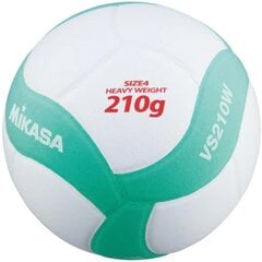 Volejbola bumba MIKASA VS210W KIDS MINI R.4 210g balts/zaļš cena un informācija | Volejbola bumbas | 220.lv