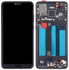 LCD + skārienjūtīgais displejs Huawei P20 EML-L09 EML-L29 (atjaunots) Rāmis melns cena un informācija | Telefonu rezerves daļas un instrumenti to remontam | 220.lv